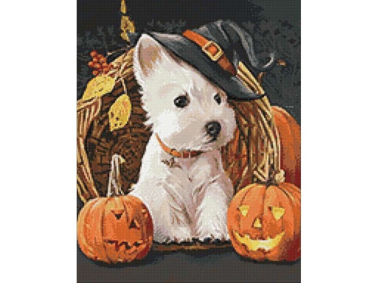 Алмазная вышивка «Карнавальный песик» — картинка 3