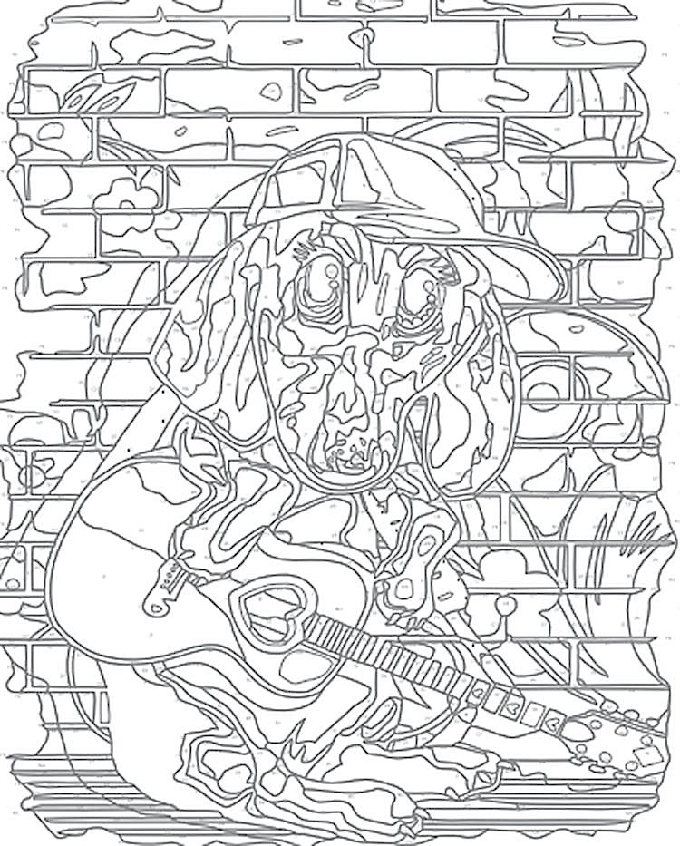 Картина по номерам «Такса с гитарой» — картинка 2