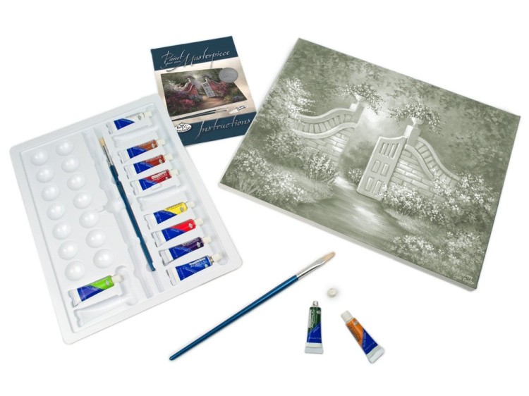 Картина по контурам гризайль «Садовые ворота» — картинка 3