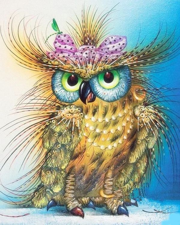Алмазная вышивка «Причудливая сова» — картинка 2