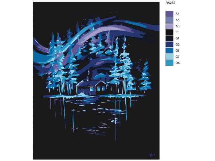 Картина по номерам «Северное сияние» — картинка 2