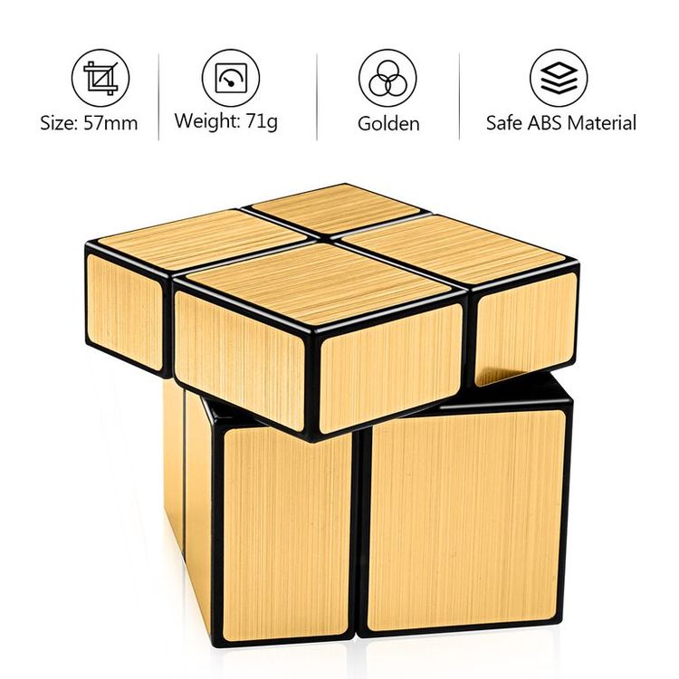 Зеркальный Кубик 2x2x2 непропорциональный (золотой) — картинка 4