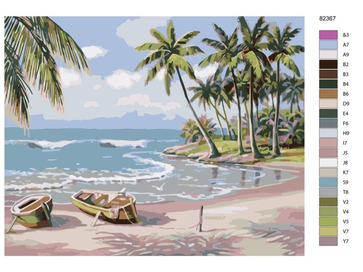 Картина по номерам «Тропический рай» — картинка 2