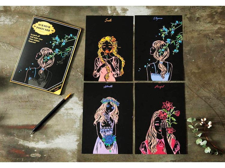 Набор скретч-открыток «Beauty» (цветные) — картинка 6