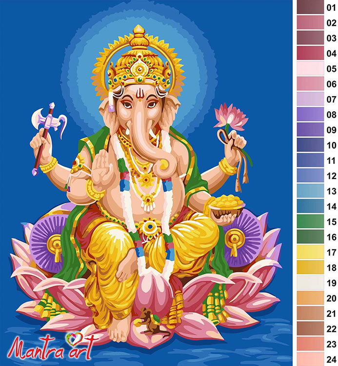 Картина по номерам «Ганеша» — картинка 2