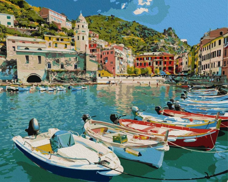 Картина по номерам «Итальянская бухта»