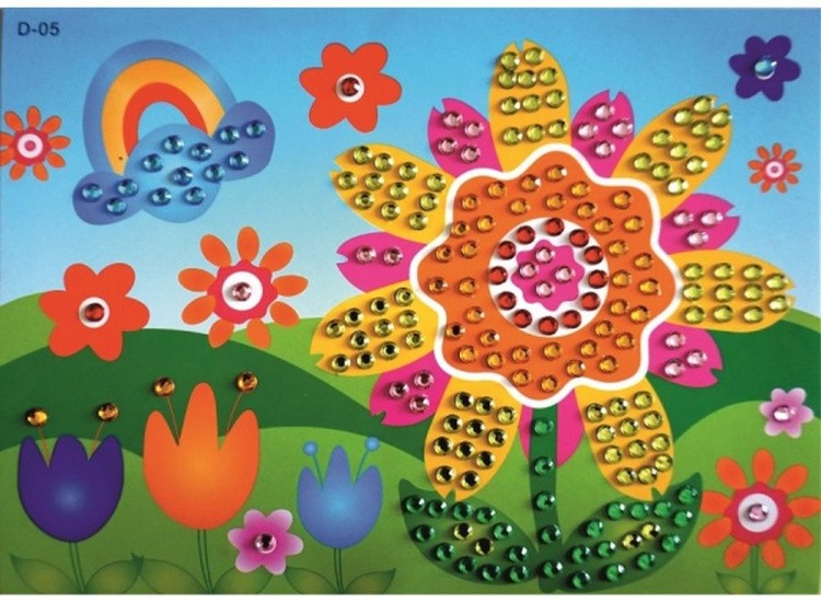 Мозаика из стикеров «Яркий цветочек» — картинка 2