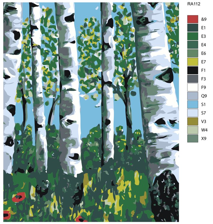 Картина по номерам «Березки» — картинка 2