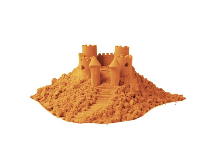 Космический песок оранжевый 500 гр, меняет цвет — картинка 4