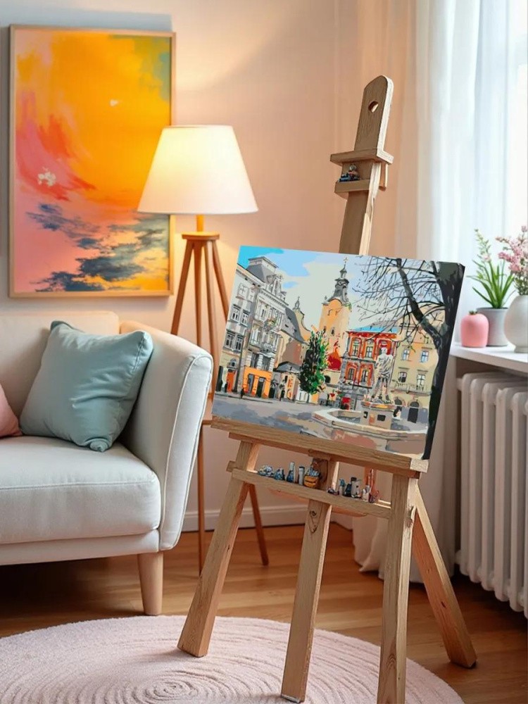 Картина по номерам «Площадь старого города» — картинка 9