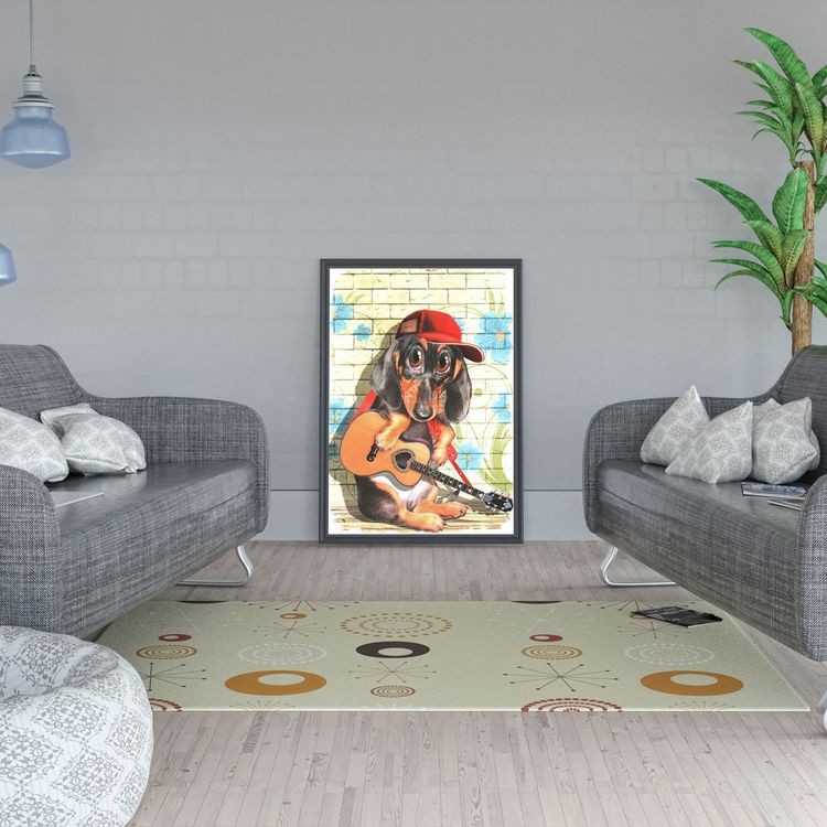 Картина по номерам «Такса с гитарой» — картинка 5
