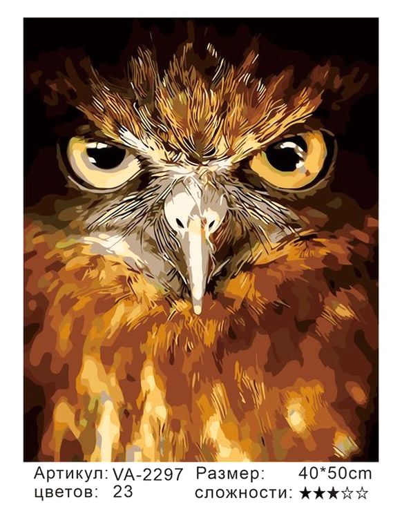 Картина по номерам «Острый взгляд» — картинка 2