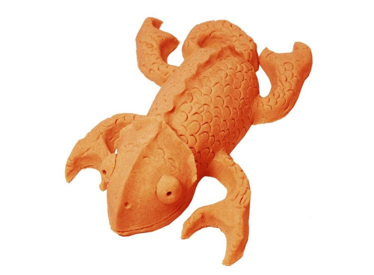 Космический песок оранжевый 500 гр, меняет цвет — картинка 6