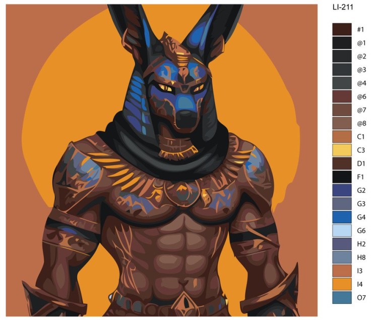 Картина по номерам «Египетское божество» — картинка 2