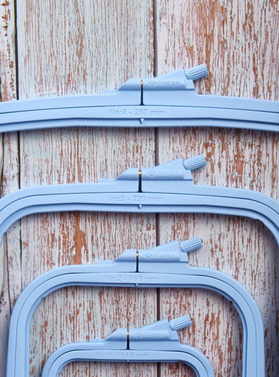 Пяльцы пластиковые прямоугольные с винтом №3, 22х19,5 см Nurge — картинка 5