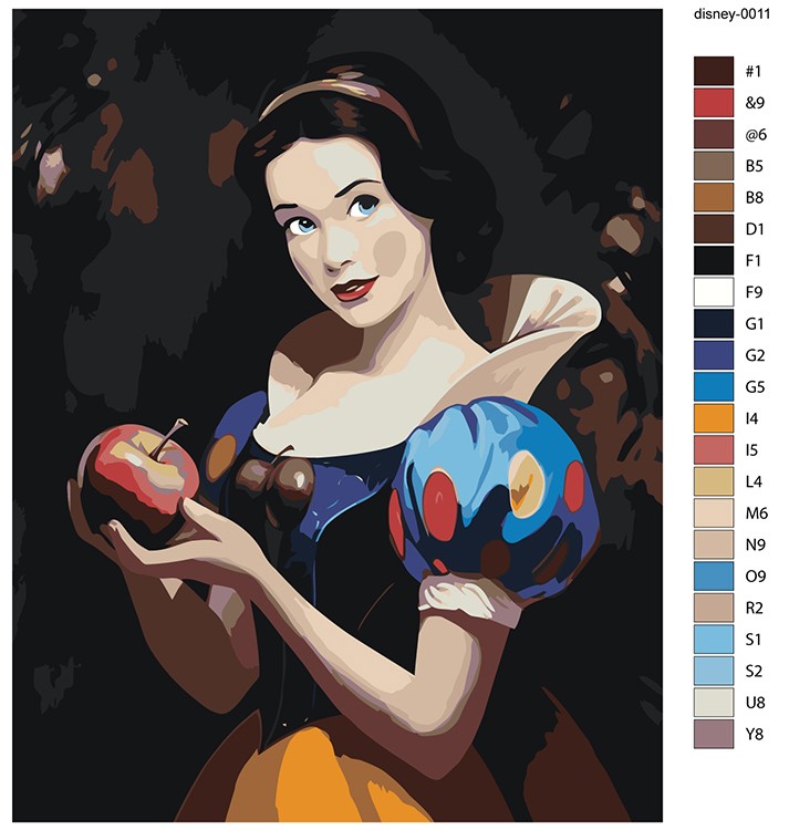 Картина по номерам «Герои Дисней: Белоснежка» — картинка 2