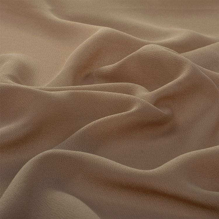 Ткань Креп-шифон, 5 м, ширина 150 см, 105 г/м2, цвет: какао, TBY — картинка 3