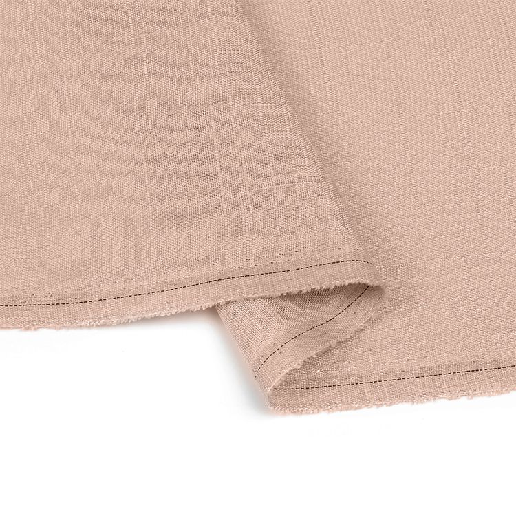 Ткань льняная, 1 м x 140 см, 190 г/м², цвет: пудра розовая, TBY — картинка 4