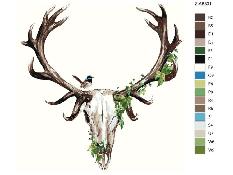 Картина по номерам «Череп» — картинка 2