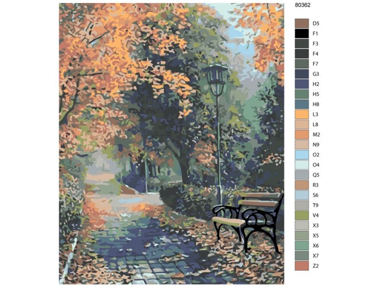 Картина по номерам «Осенний парк» — картинка 2