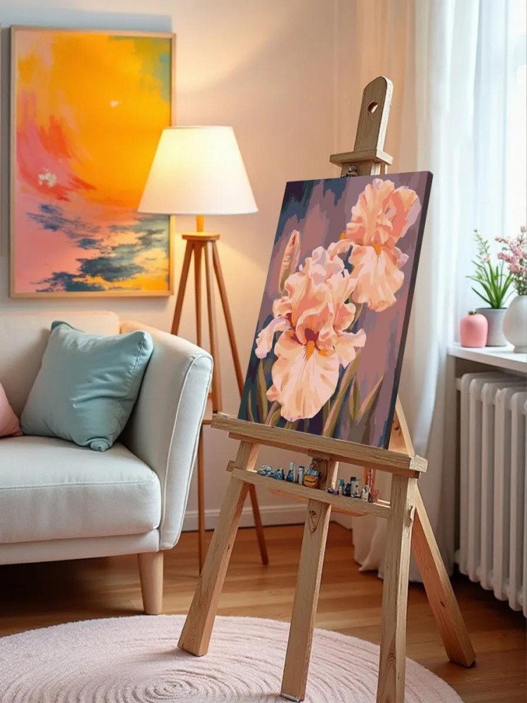 Картина по номерам «Розовые ирисы» — картинка 9