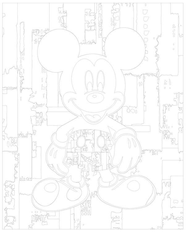 Картина по номерам «Герои Дисней: Красочный Микки Маус 2» — картинка 3