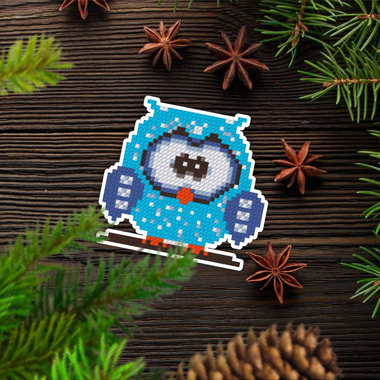 Алмазная вышивка-магнит «Совушка» — картинка 2