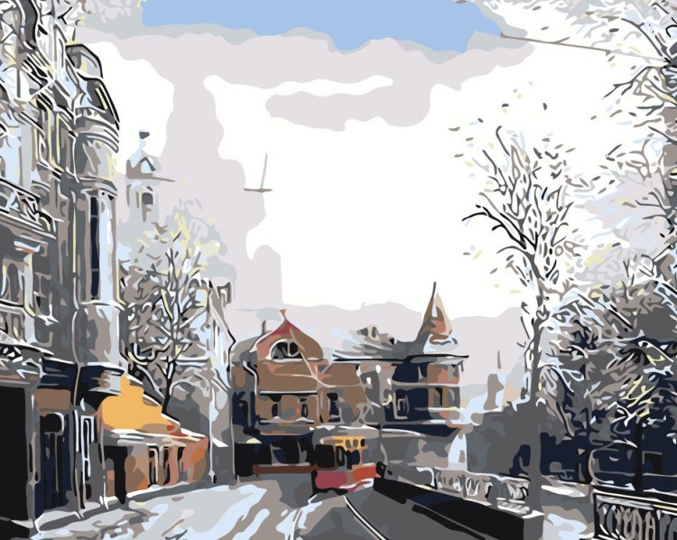 Картина по номерам «Яузские ворота зимой»
