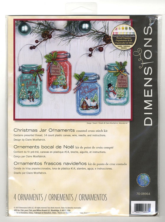 Набор для вышивания «Рождественская банка» — картинка 3