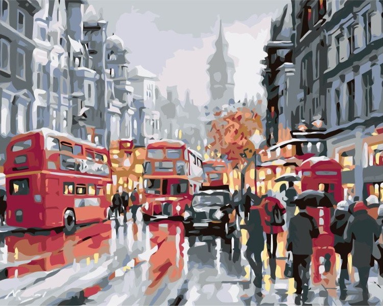 Картина по номерам «Улицы Лондона»