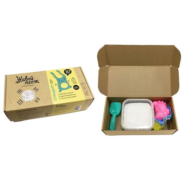 Живой песок Стандарт, 500 г с игрушками для игры — картинка 2