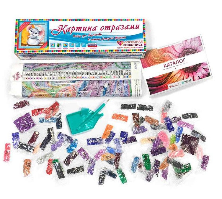 Алмазная вышивка «Крыска и сыр» — картинка 3