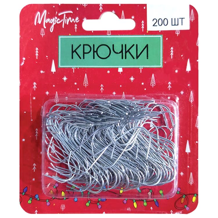 Крючки-спирали для украшения новогодней ели, 200 шт., серебристые — картинка 3