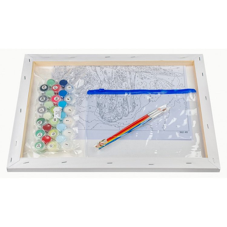 Картина по номерам «Синий попугай» — картинка 3