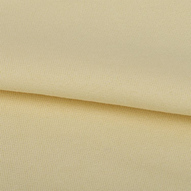 Ткань трикотаж Футер 2х нитка, начес, с лайкрой, 6 м, ширина 200 см, цвет: ваниль, TBY — картинка 3