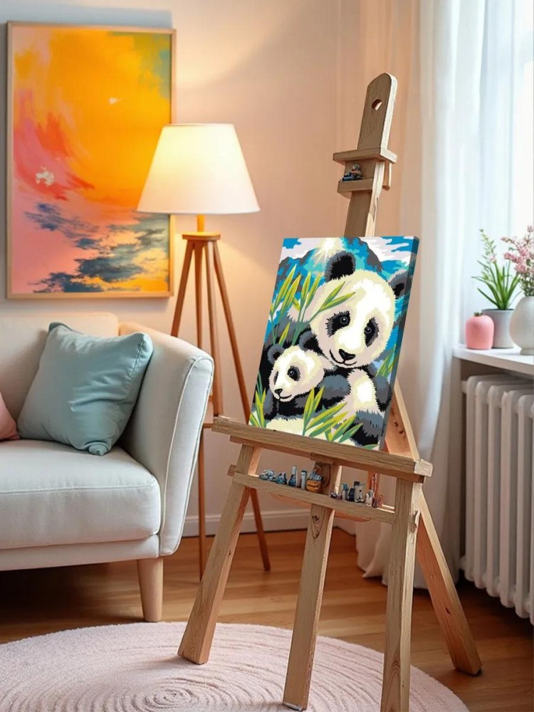 Картина по номерам «Семейство панд» — картинка 10