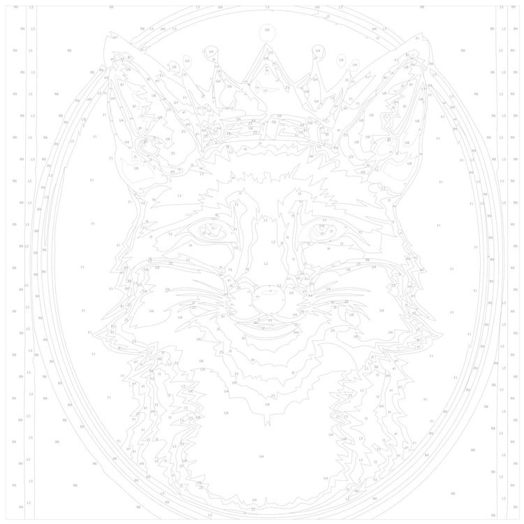 Картина по номерам «Лисица в короне» — картинка 3