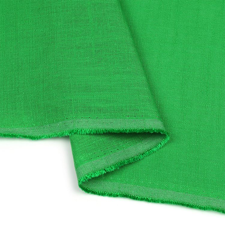 Ткань льняная, 1 м x 140 см, 190 г/м², цвет: ярко-зеленый, TBY — картинка 4