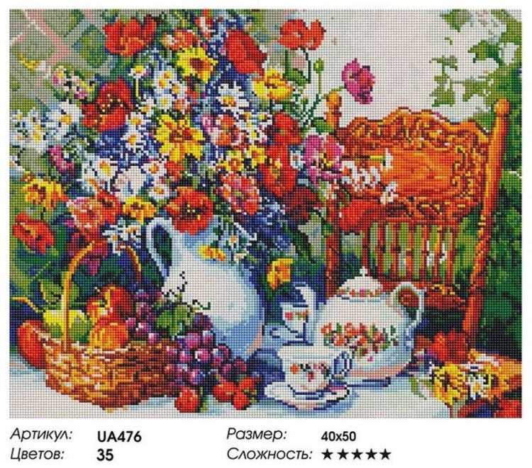 Алмазная вышивка «Время чаепития» — картинка 2