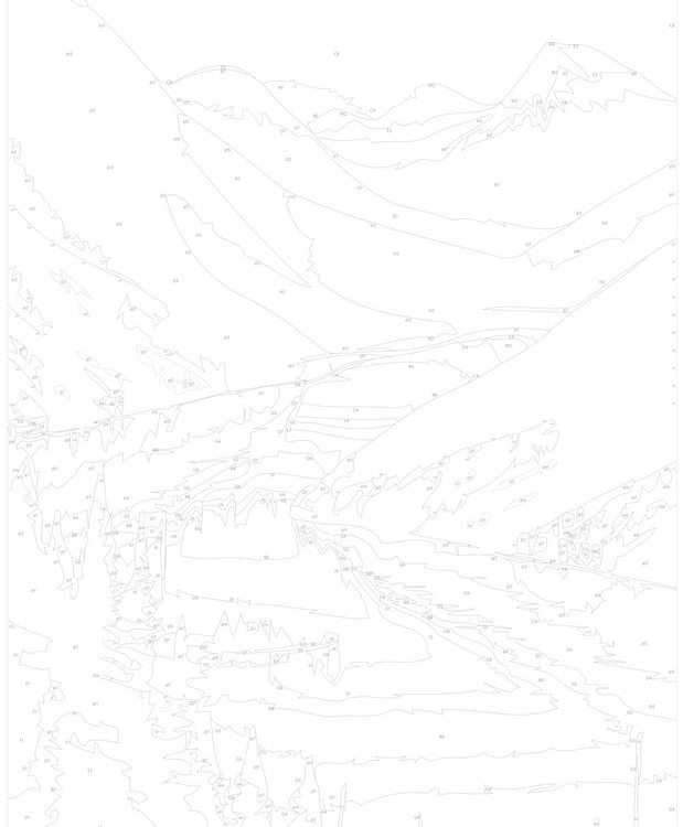 Картина по номерам «Среди гор» — картинка 3