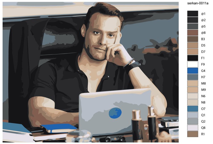 Картина по номерам «Постучись в мою дверь: Серкан Болат 3» — картинка 2