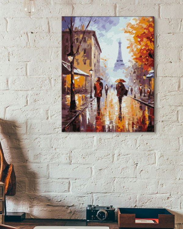 Картина по номерам «Дождливый день в Париже осенью» — картинка 3