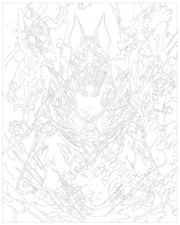 Картина по номерам «Собака доберман супергерой» — картинка 3