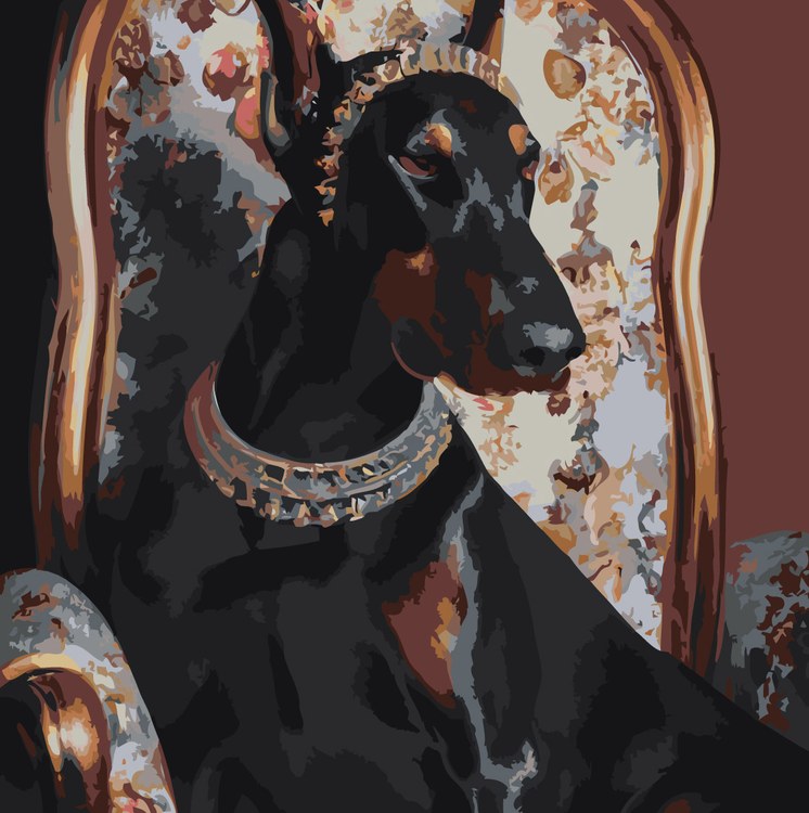 Картина по номерам «Королевский пёс»