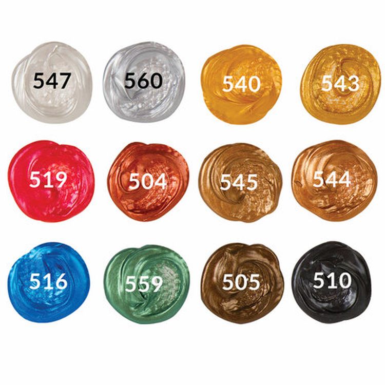 Краски акриловые художественные металлик BRAUBERG ART CLASSIC, набор 12 шт, в тубах 12 мл — картинка 6