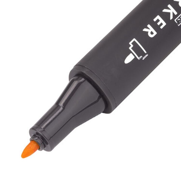 Маркер для скетчинга двусторонний 1 мм - 6 мм BRAUBERG ART CLASSIC, цвет: неаполитанский оранжевый — картинка 4