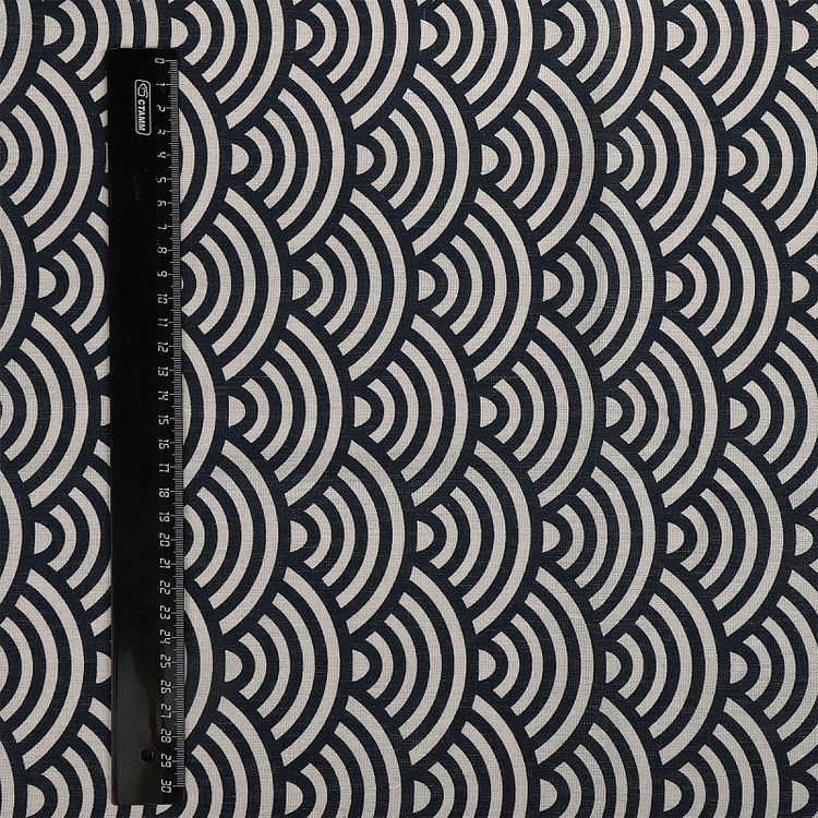 Ткань Лен, 140 г/м², 5 м x 150 см, цвет: геометрический принт, TBY — картинка 6