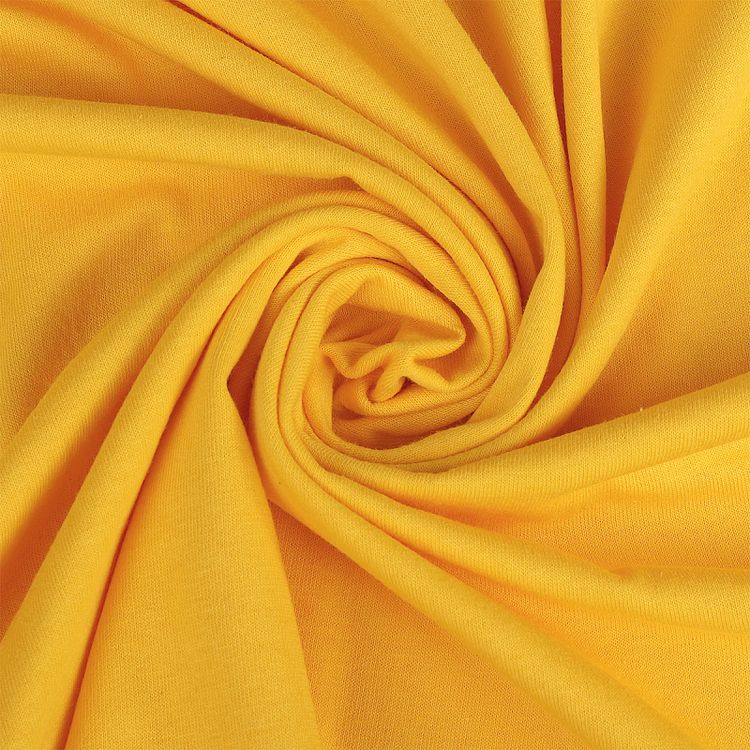 Ткань трикотаж Кулирка хлопок, 6 м, ширина 100+100 см, 145 г/м2, цвет: манго, TBY
