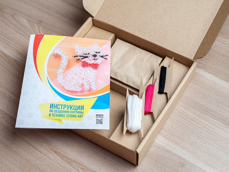 Набор для творчества STRING ART «Кошка» — картинка 3