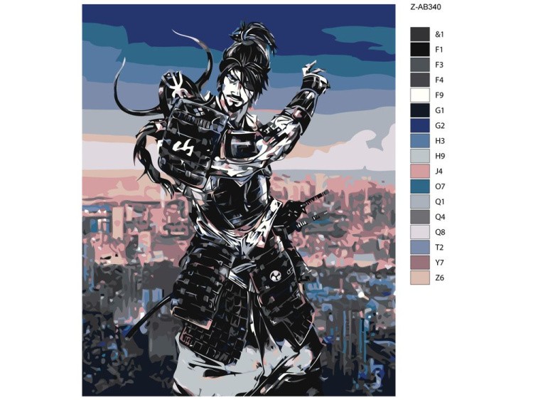 Картина по номерам «Киберсамурай» — картинка 2